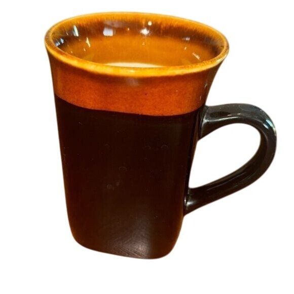 Vintage Royal Norfolk Brown & Black Ceramic Coffee Mug - Picture 1 of 6